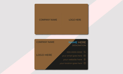 Simple Business Card Layout, modern name card Creative, and Clean Template. 