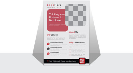 Business Flyer Corporate Flyer Template geometric shape print design vector, Leaflet presentation, book cover, layout in A4 size.