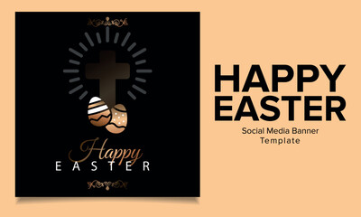 Happy Easter Social Media Banner