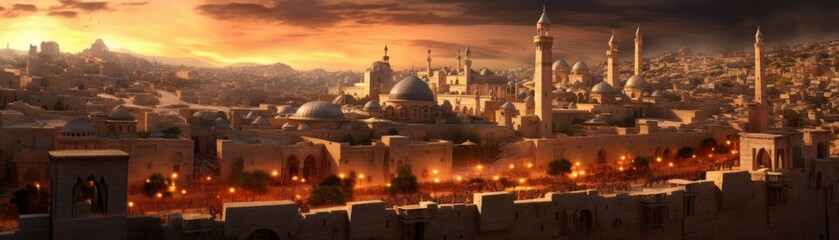Obraz premium Generative AI Jerusalem photo realistic 8k sharp clear photo