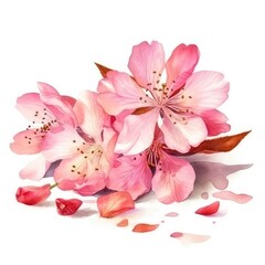 Sakura Cherry Blossom Watercolor illustration
