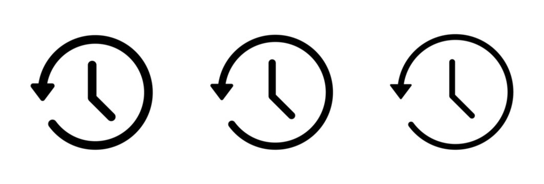Clock icon vector. History, time icon vector icon illustrations