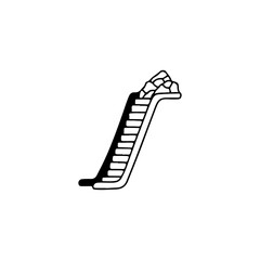 Vector illustration of escalator concept