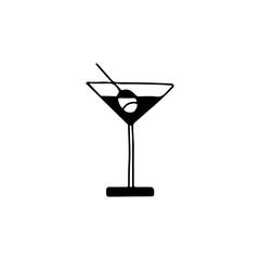 Vector illustration of doodle cocktail