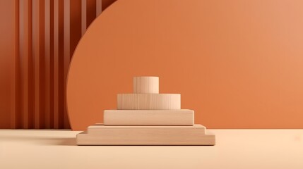 Podium for product presentation, generative ai