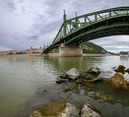 Liberty bridge is a cantilever truss bridge with a suspended middle span in Hungary