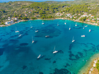 Obraz premium Vela Luka on island Korcula in southern Croatia.