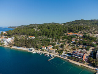 Fototapeta na wymiar Vela Luka on island Korcula in southern Croatia.
