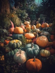  Ripe vegetables and pumpkins -Ai