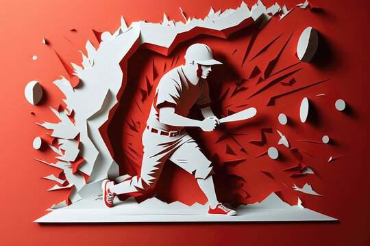 Paper art sports and fitness figures, generated by AI