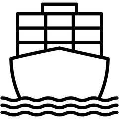 cargo ship, public transportation logistic, vector icons for web design, app, banner, flyer and digital marketing.