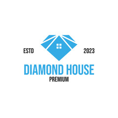 Creative diamond house logo suitable for company design vector illustration idea