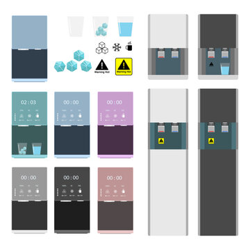 Water Purifier Sets Digital Touch Screen Ice Make Hot, Cold Water And Ice