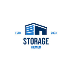 Creative vector graphic of self storage company logo design illustration idea