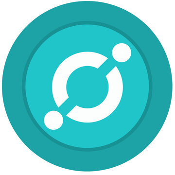 ICON cryptocurrency isolated on transparent background