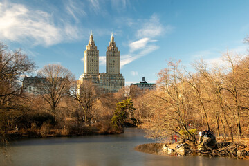 Lake in the Central Park in New York City, Manhattan, NYC, NY, USA