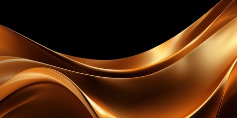 Abstract golden wave background. Illustration AI Generative.
