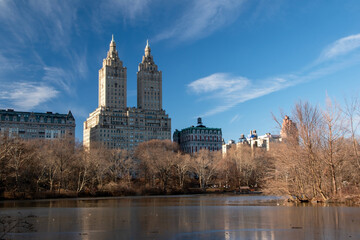 Lake in the Central Park in New York City, Manhattan, NYC, NY, USA