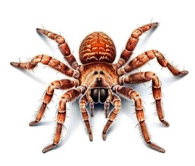 Realistic Tarantula Illustration Isolated on White Background