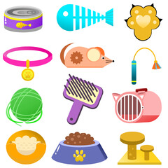 set of cat item icons