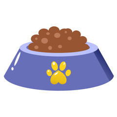 illustration of cat food bowl