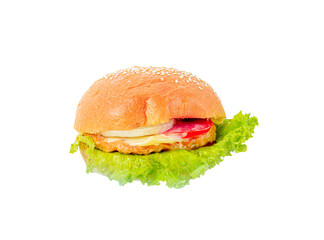 beef  sandwich  isolated  on transparent png