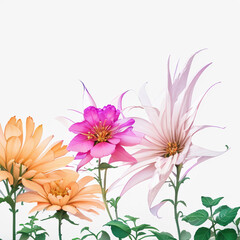 AIで生成した鮮やかな花の静物画　ジェネレーティブ Generative AI