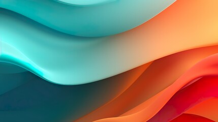 Abstract Turquoise and Coral Web Banner, Gradient Background with a Grainy Texture Effect