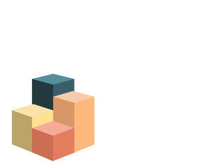 Abstract cubic 3 D modern design background wallpaper template