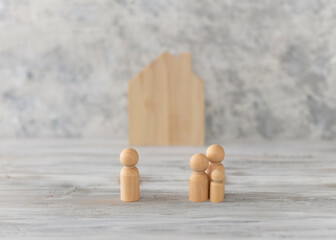 Divorce and custody concept. Divorce man and his ex has a new star with a new partner and she get...