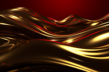 Abstract Cool Red and gold Texture Background colorful gradient wavy ai generative