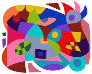 background with colorful squares