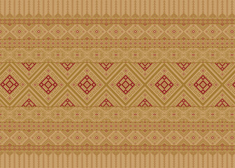 Vintage art pattern detail and texture design local Thai North-East ethnic old fashion. fabric silk .