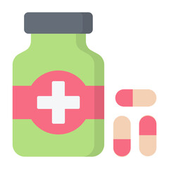 Obraz premium Medication Flat Icon