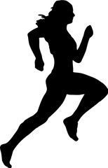 silhouette of a person running