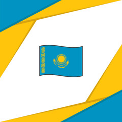 Kazakhstan Flag Abstract Background Design Template. Kazakhstan Independence Day Banner Social Media Post. Kazakhstan Design