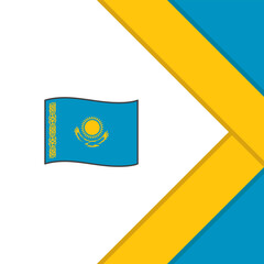 Kazakhstan Flag Abstract Background Design Template. Kazakhstan Independence Day Banner Social Media Post. Kazakhstan Illustration