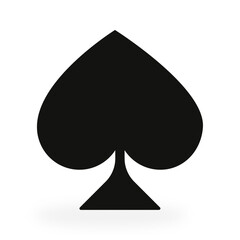 Fototapeta premium Casino Playing card suit clubs spades (♠)