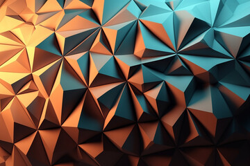 Abstract geometric texture , Low Poly Background ,Polygonal mosaic ai generative  low poly style