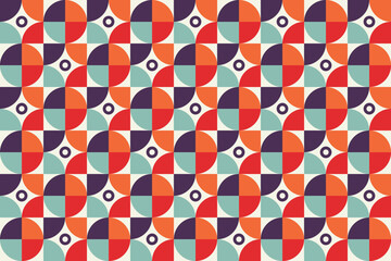 Geometric retro style pattern ceramic tile design illustration