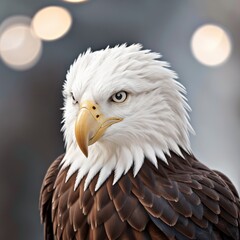 Obraz premium portrait eagle close up and flying created with AI generated