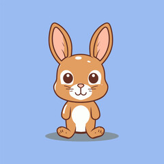 Cute cartoon bunny. Vector illustration of a rabbit