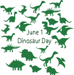 dinosaur day is celebrated every year on 1 June.
