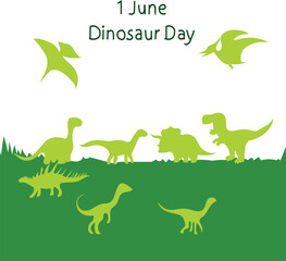 dinosaur day is celebrated every year on 1 June.

