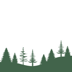 Obraz premium Forest Tree Silhouette