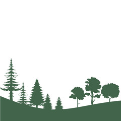 Fototapeta premium Forest Tree Silhouette