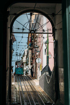 Bica Furnicular in Lisbon, Portugal