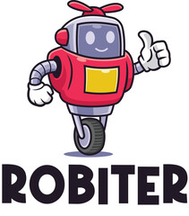 Robot Cartoon Logo Mascot