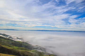 Fototapeta na wymiar landscape with field and clouds