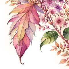 Colourful floral abstract illustration